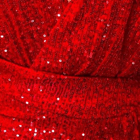 Center Stage Red Sequin Mini Cocktail Party Dress Size 1X - Picture 7 of 14